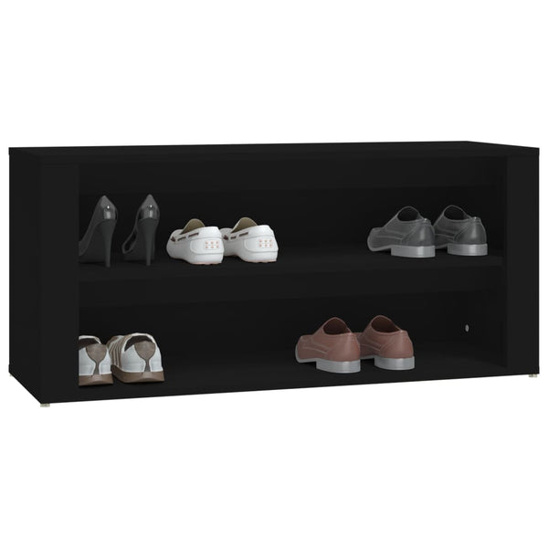 Schuhregal Schwarz 100x35x45 cm