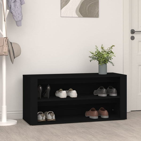 Schuhregal Schwarz 100x35x45 cm