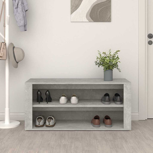 Betongraues Schuhregal 100 cm