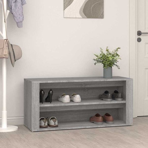 Betongraues Schuhregal 100 cm