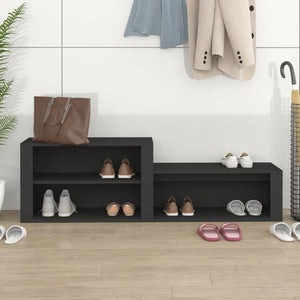 Schuhschrank Schwarz 150 cm