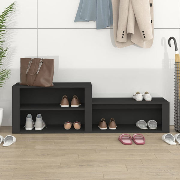 Schuhschrank Schwarz 150 cm