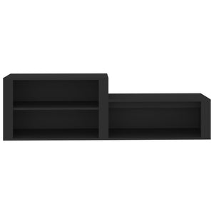 Schuhschrank Schwarz 150 cm