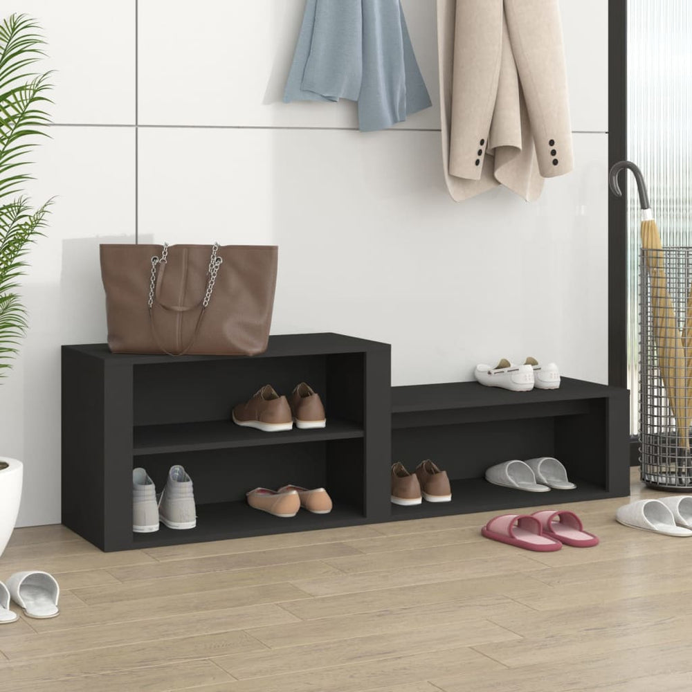 Schuhschrank Schwarz 150 cm