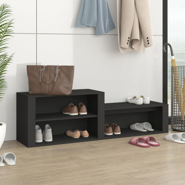 Schuhschrank Schwarz 150 cm