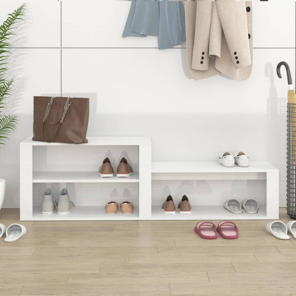 Hochglanz Schuhschrank Weiß 150cm
