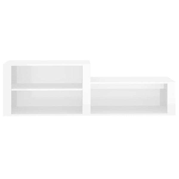 Hochglanz Schuhschrank Weiß 150cm