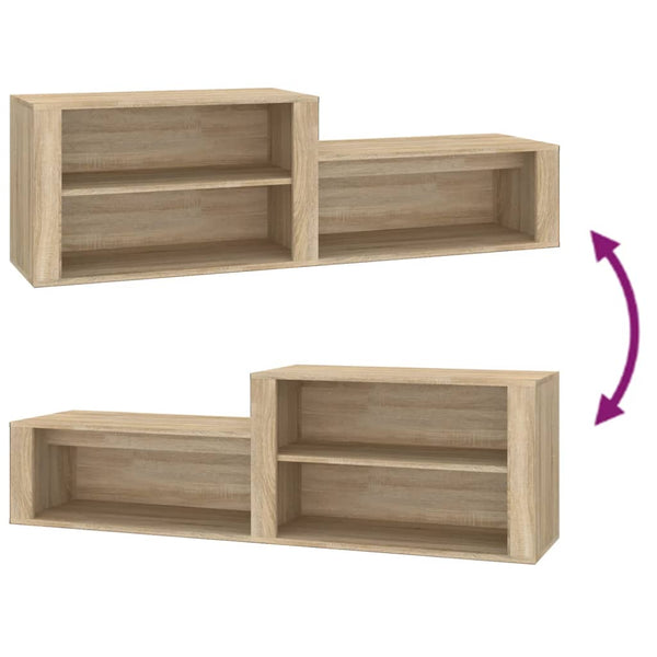 Schuhschrank Sonoma Eiche 150 cm