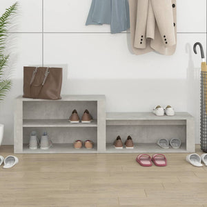 Betongrauer Schuhschrank 150 cm