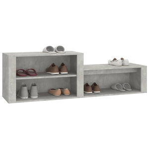 Betongrauer Schuhschrank 150 cm