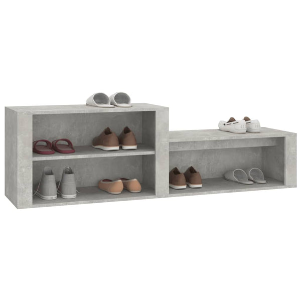 Betongrauer Schuhschrank 150 cm