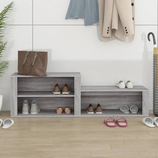 Schuhschrank Grau Sonoma 150 cm