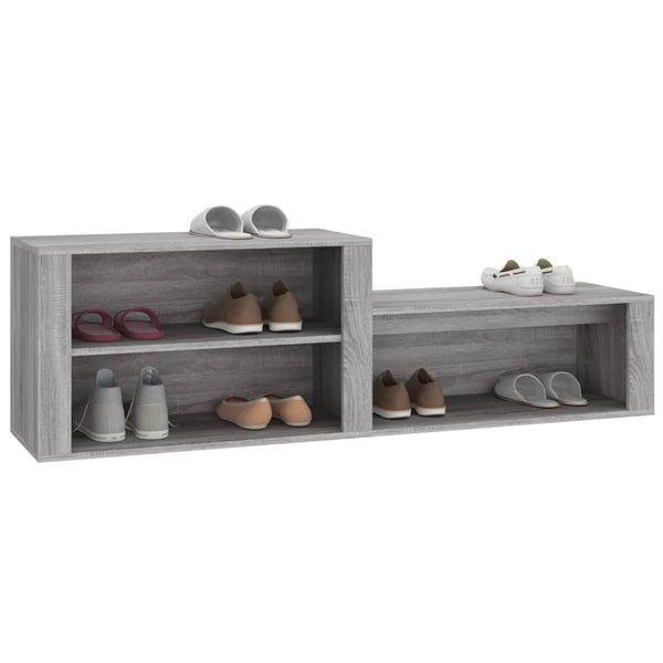 Schuhschrank Grau Sonoma 150 cm