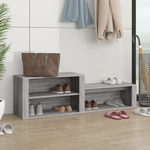 Schuhschrank Grau Sonoma 150 cm