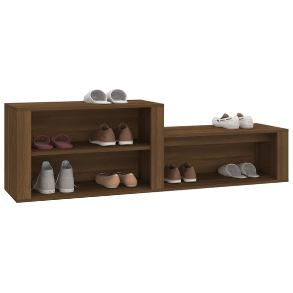 Schuhschrank Braun Eichen-Optik 150 cm