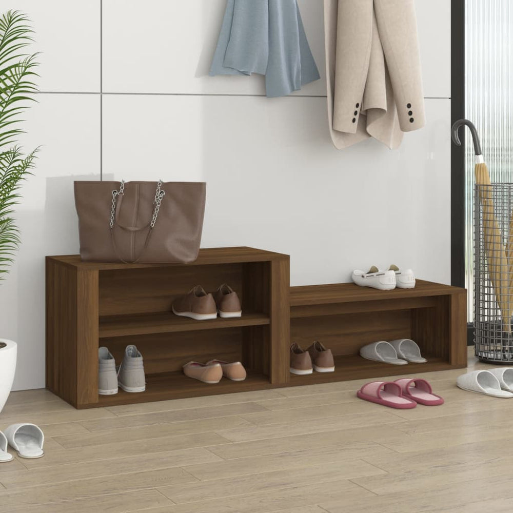Schuhschrank Braun Eichen-Optik 150 cm