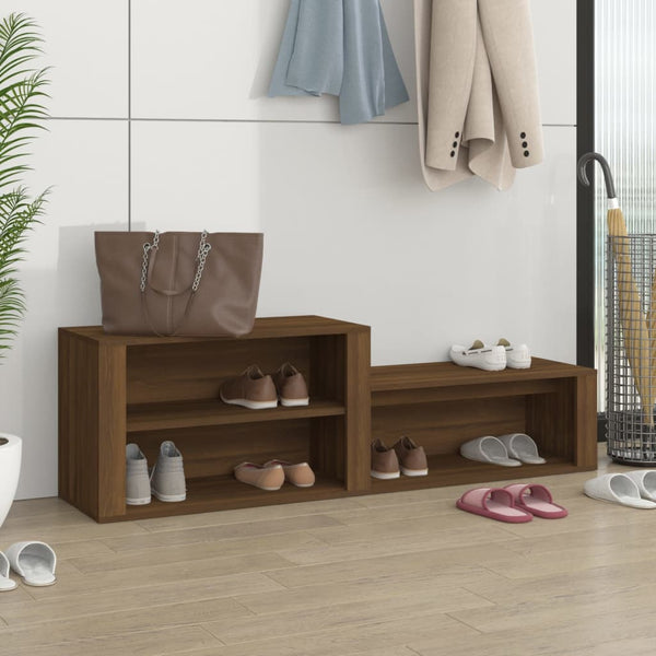 Schuhschrank Braun Eichen-Optik 150 cm
