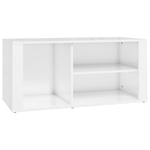 Hochglanz Schuhregal Weiß 100x35x45 cm