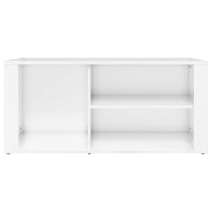 Hochglanz Schuhregal Weiß 100x35x45 cm