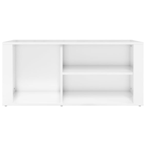 Hochglanz Schuhregal Weiß 100x35x45 cm