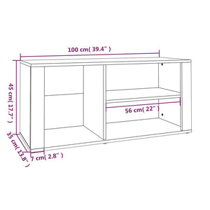 Hochglanz Schuhregal Weiß 100x35x45 cm