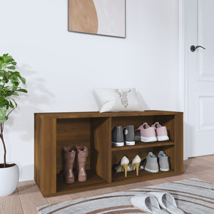 Schuhregal Braun Eichenoptik 100x35x45 cm