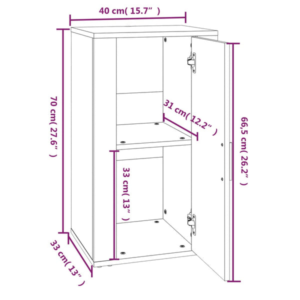 Weißes Sideboard 40x33x70 cm