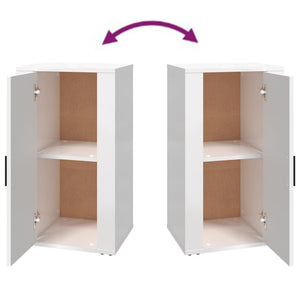 Hochglanz Sideboard Weiß 40x33x70cm