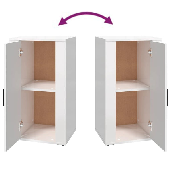 Hochglanz Sideboard Weiß 40x33x70cm
