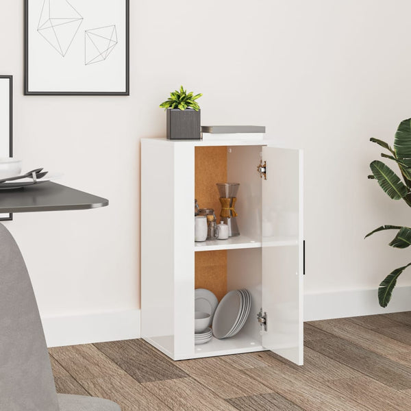 Hochglanz Sideboard Weiß 40x33x70cm