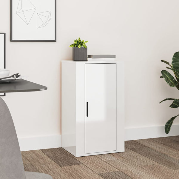 Hochglanz Sideboard Weiß 40x33x70cm