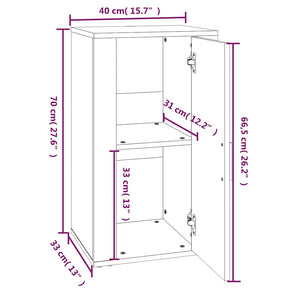 Sideboard Sonoma-Eiche 40x33x70 cm