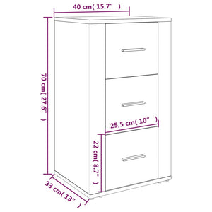 Schwarzes Sideboard 40x33x70 cm