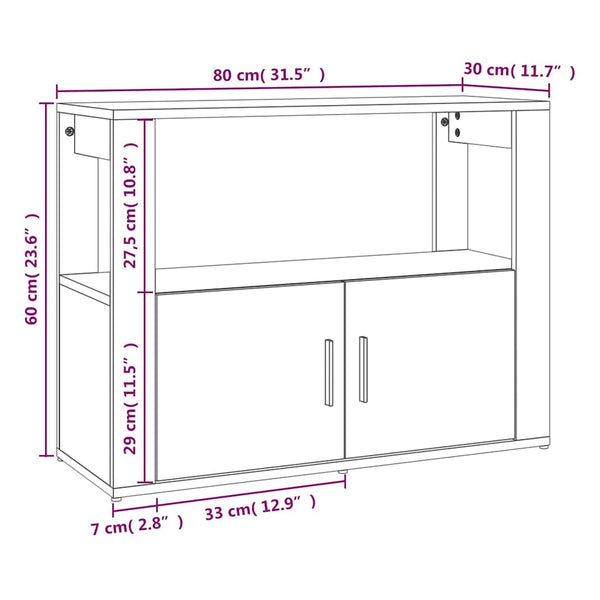 Weißes Sideboard 80 cm