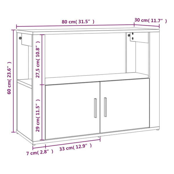 Sideboard Sonoma Eiche 80x60 cm