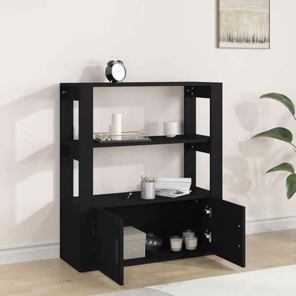 Schwarzes Sideboard 80x90 cm
