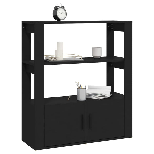 Schwarzes Sideboard 80x90 cm