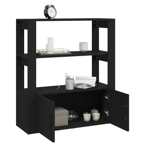 Schwarzes Sideboard 80x90 cm