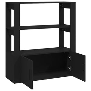 Schwarzes Sideboard 80x90 cm
