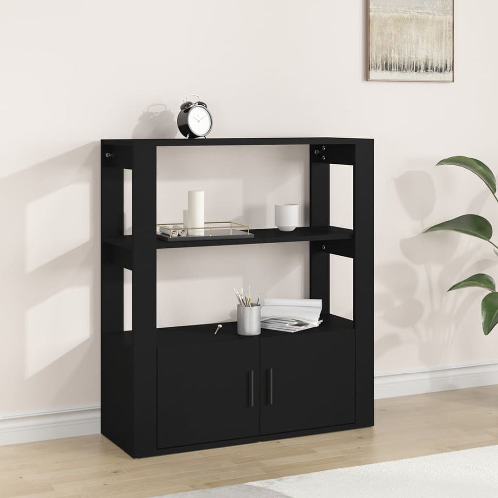 Schwarzes Sideboard 80x90 cm