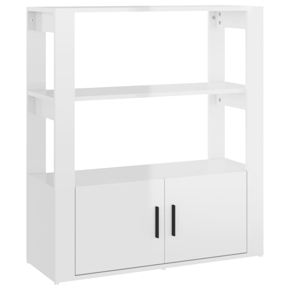 Hochglanz Sideboard Weiß 80x90 cm