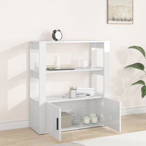 Hochglanz Sideboard Weiß 80x90 cm