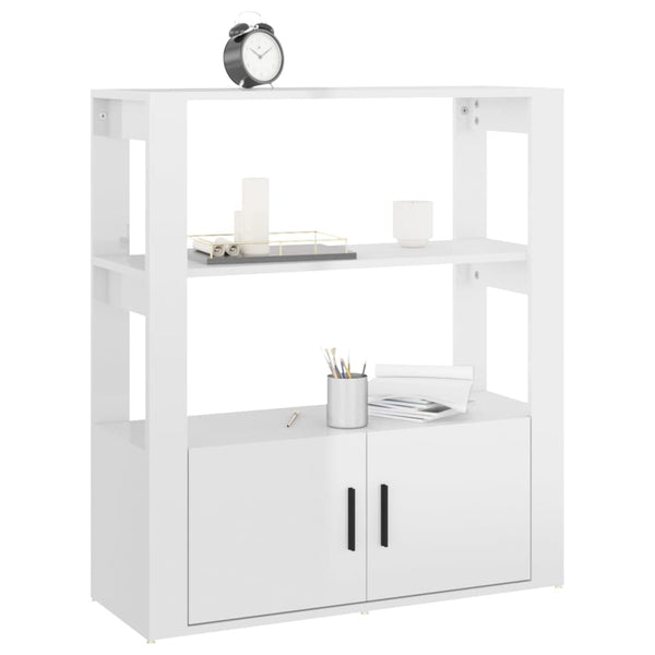 Hochglanz Sideboard Weiß 80x90 cm