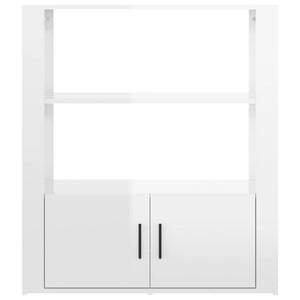 Hochglanz Sideboard Weiß 80x90 cm