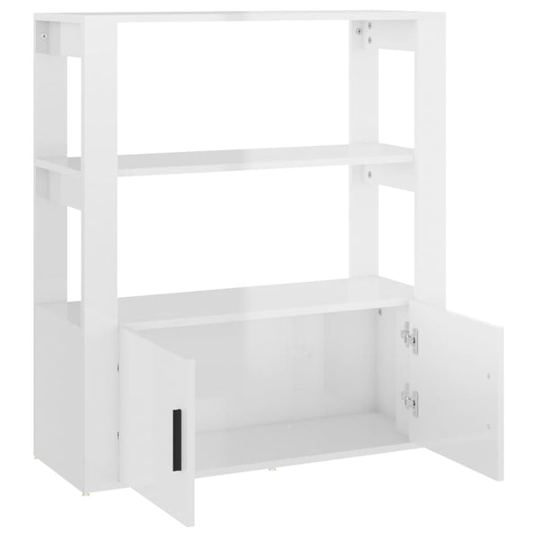 Hochglanz Sideboard Weiß 80x90 cm