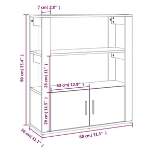 Hochglanz Sideboard Weiß 80x90 cm