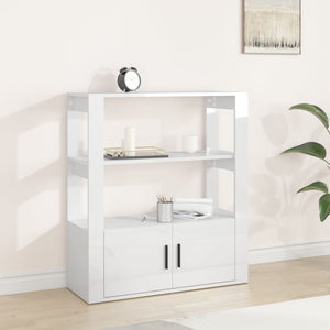 Hochglanz Sideboard Weiß 80x90 cm