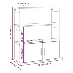 Sideboard Betongrau 80x30x90 cm