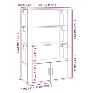 Sideboard Grau Sonoma 80x30x119,5 cm