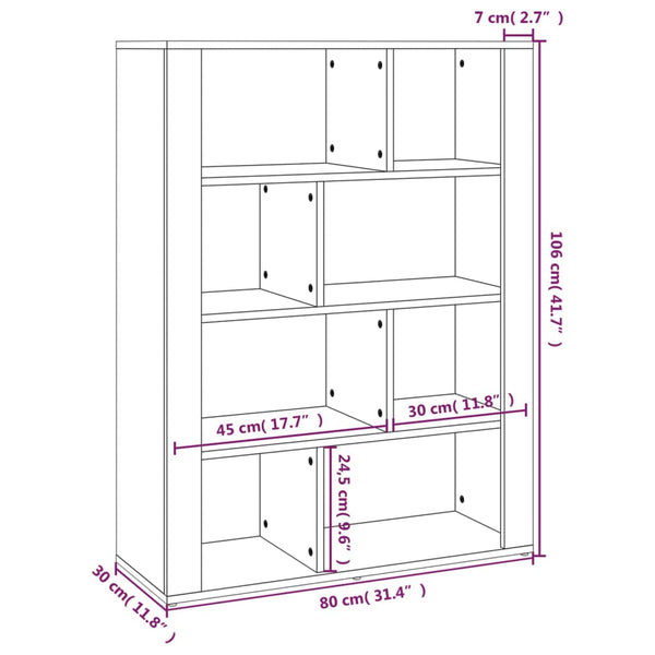 Weißes Sideboard 80 cm Holzwerkstoff